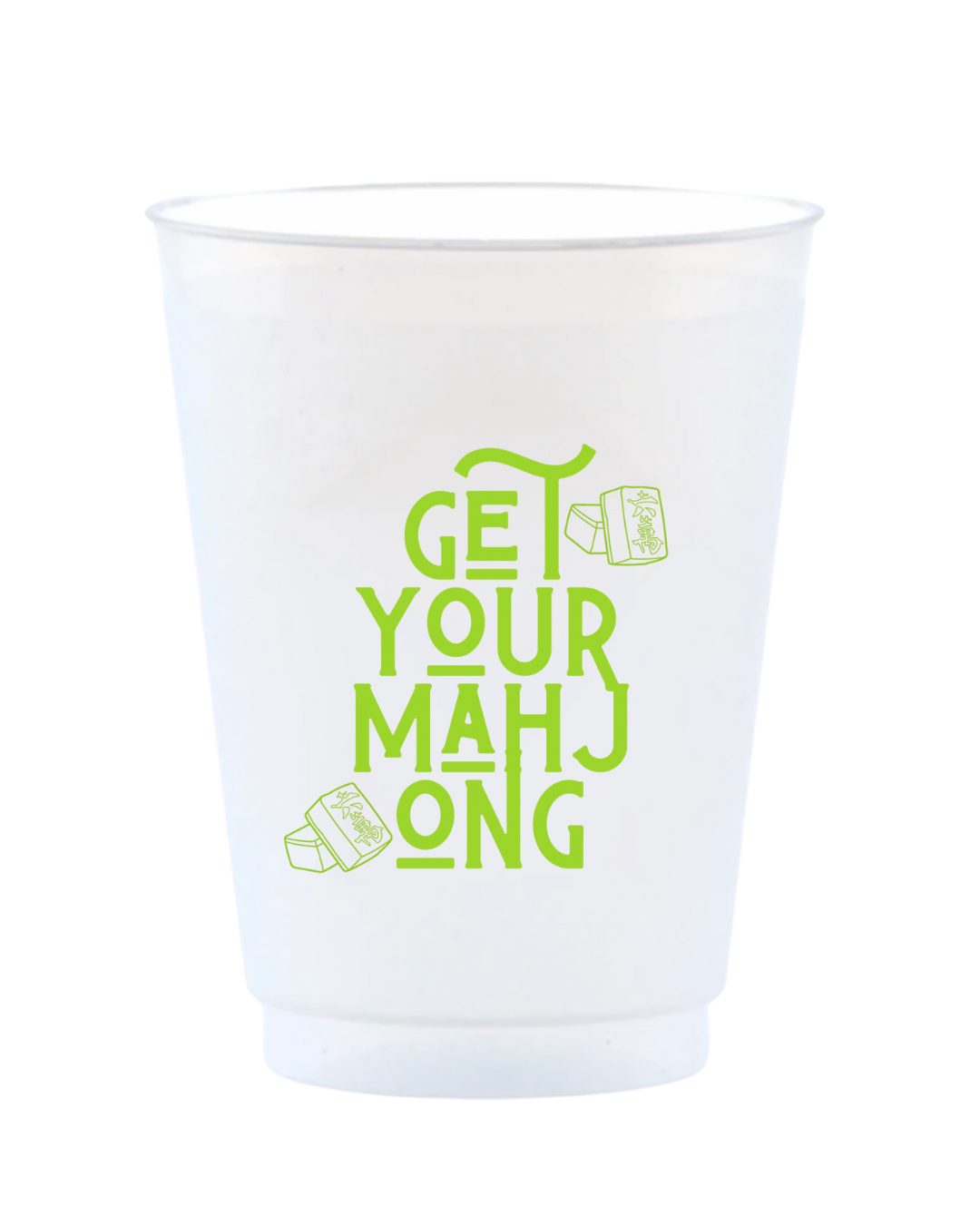 Get Your Mahjong Reusable Frost Flex Cups