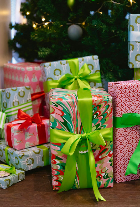 perk X Lucy Grymes Holiday Marble Wrapping Paper Roll