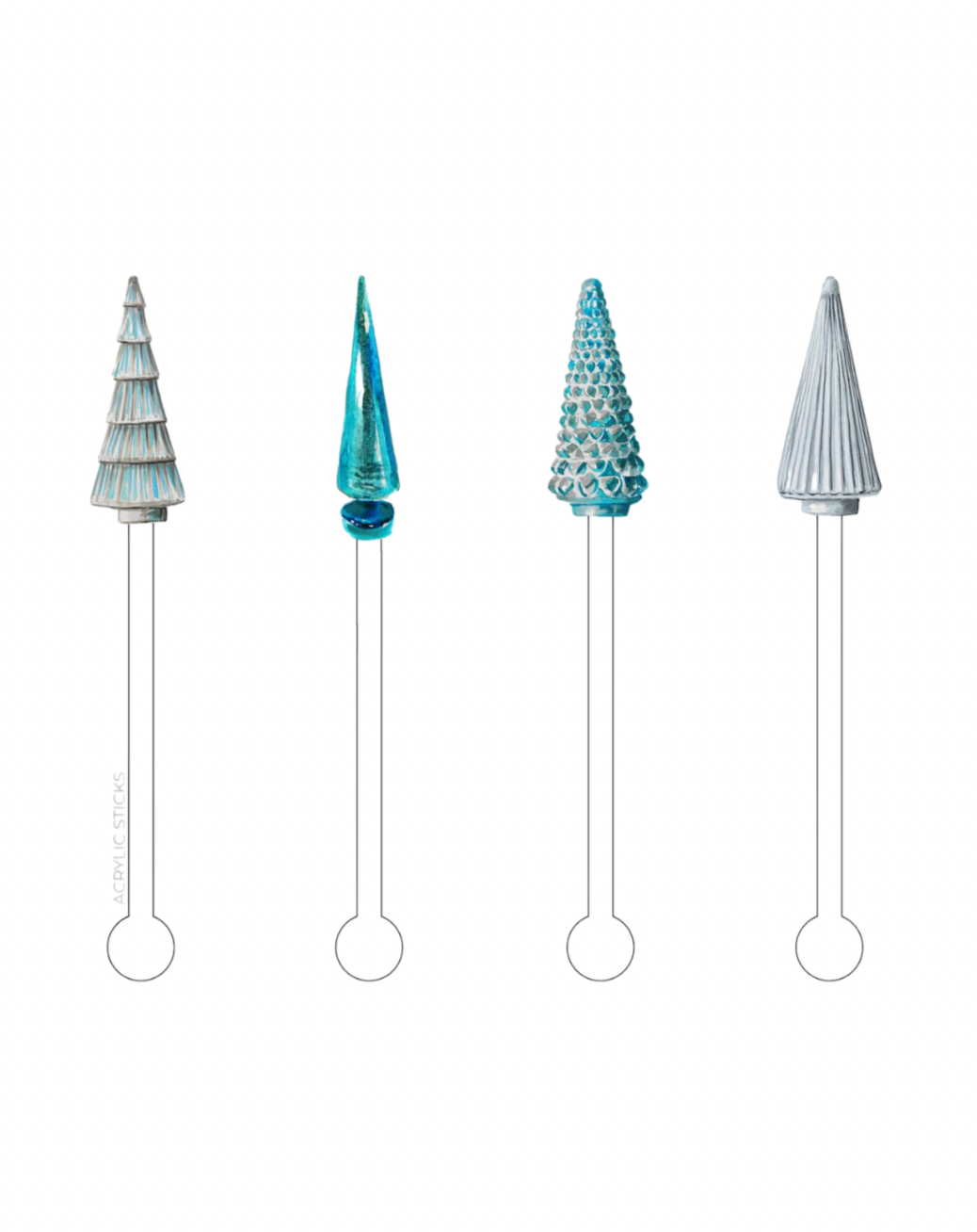 Blue Tree Acrylic Stir Sticks