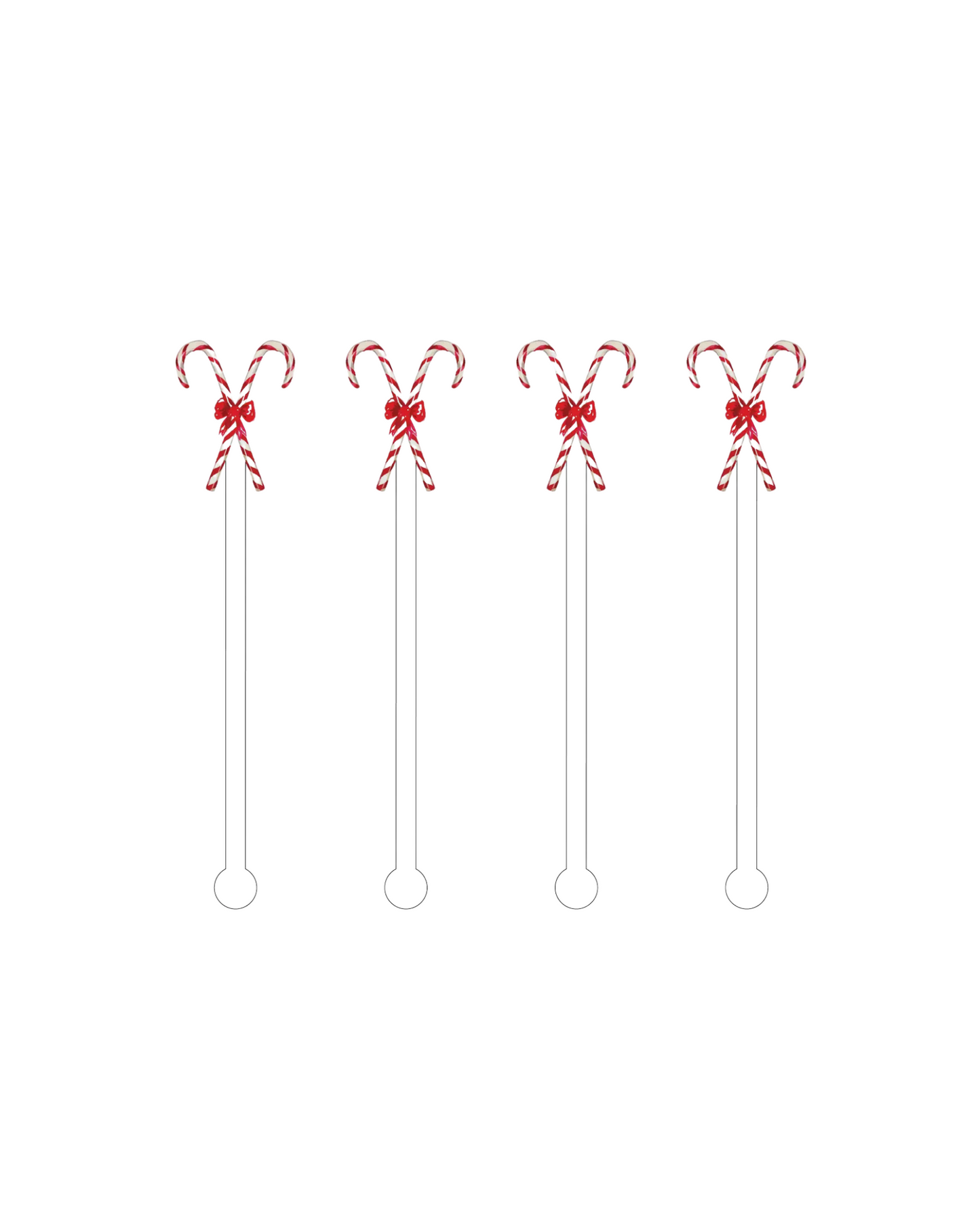 Candy Cane Acrylic Stir Sticks