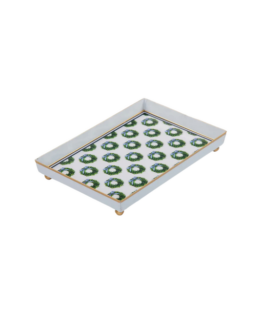 Small Wreath Holiday Tray