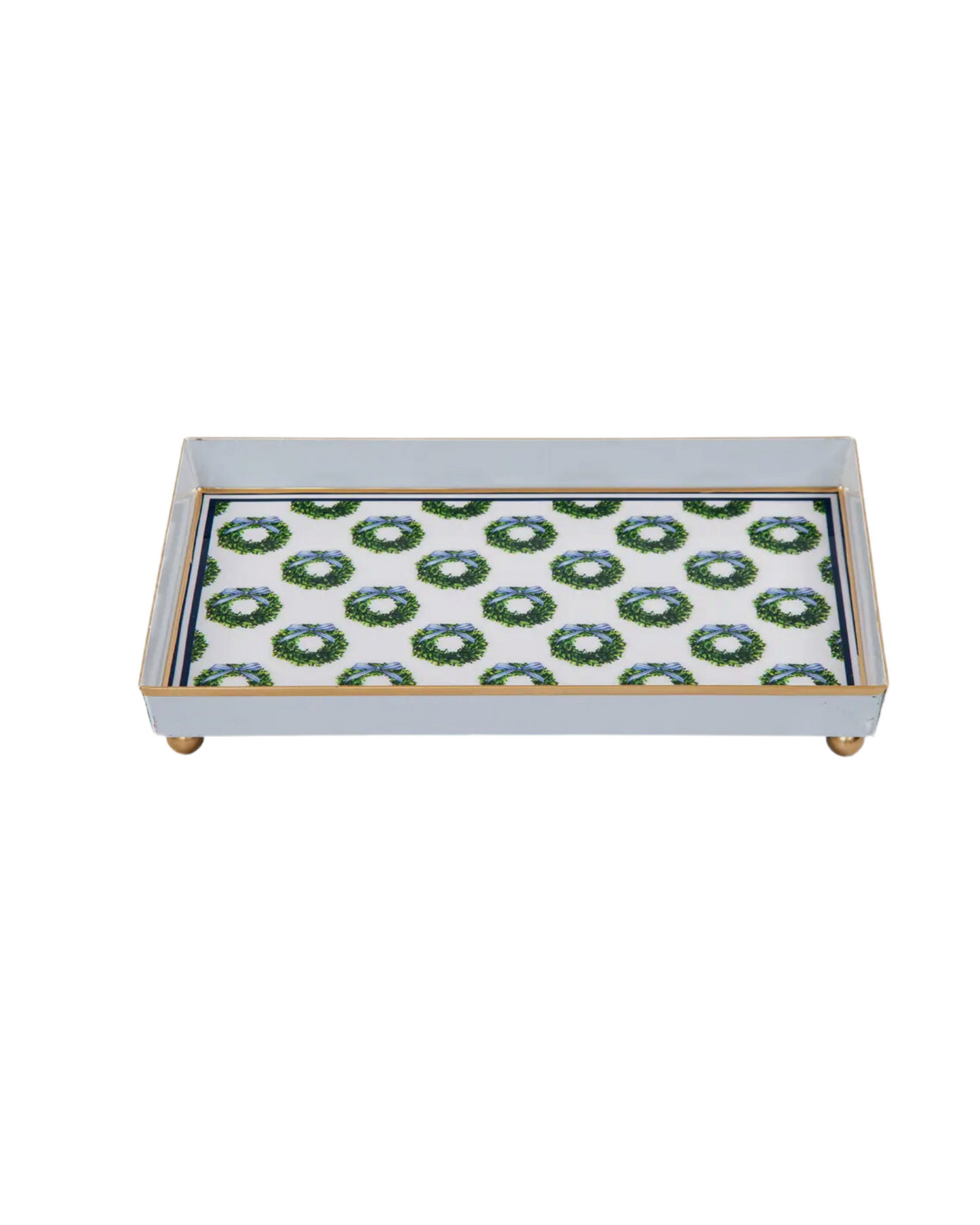 Small Wreath Holiday Tray