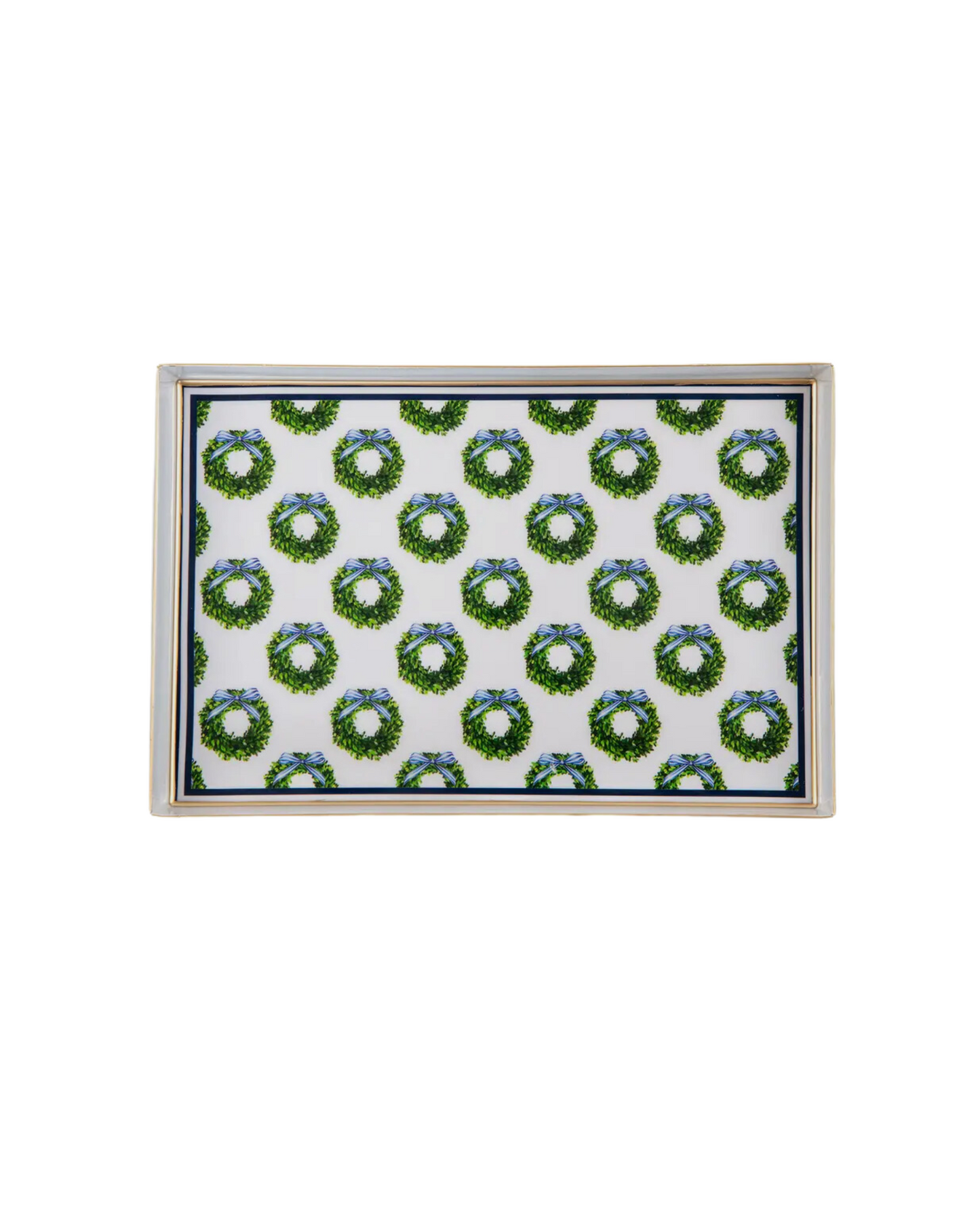 Small Wreath Holiday Tray