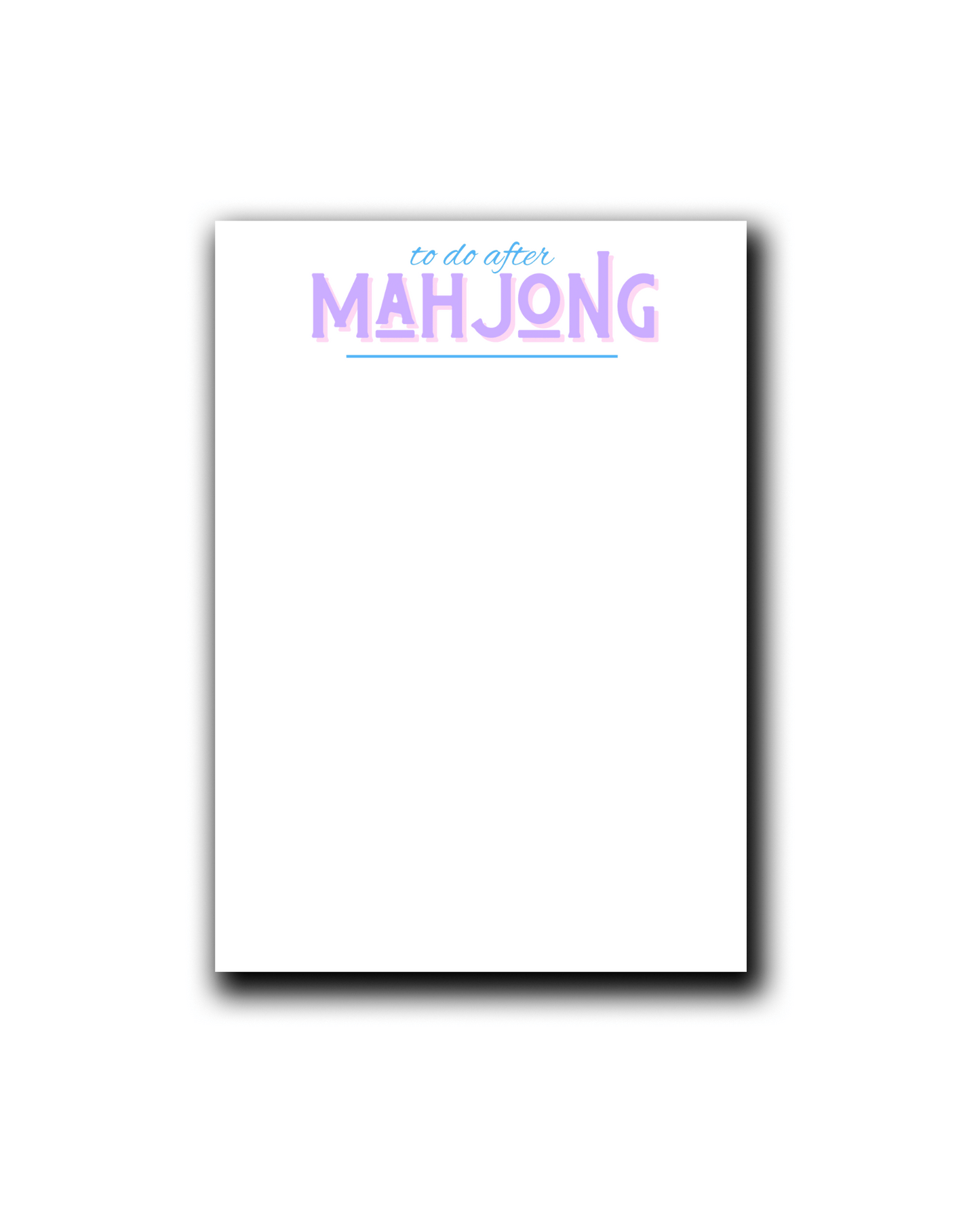 To Do After Mahjong Notepad (Purple)