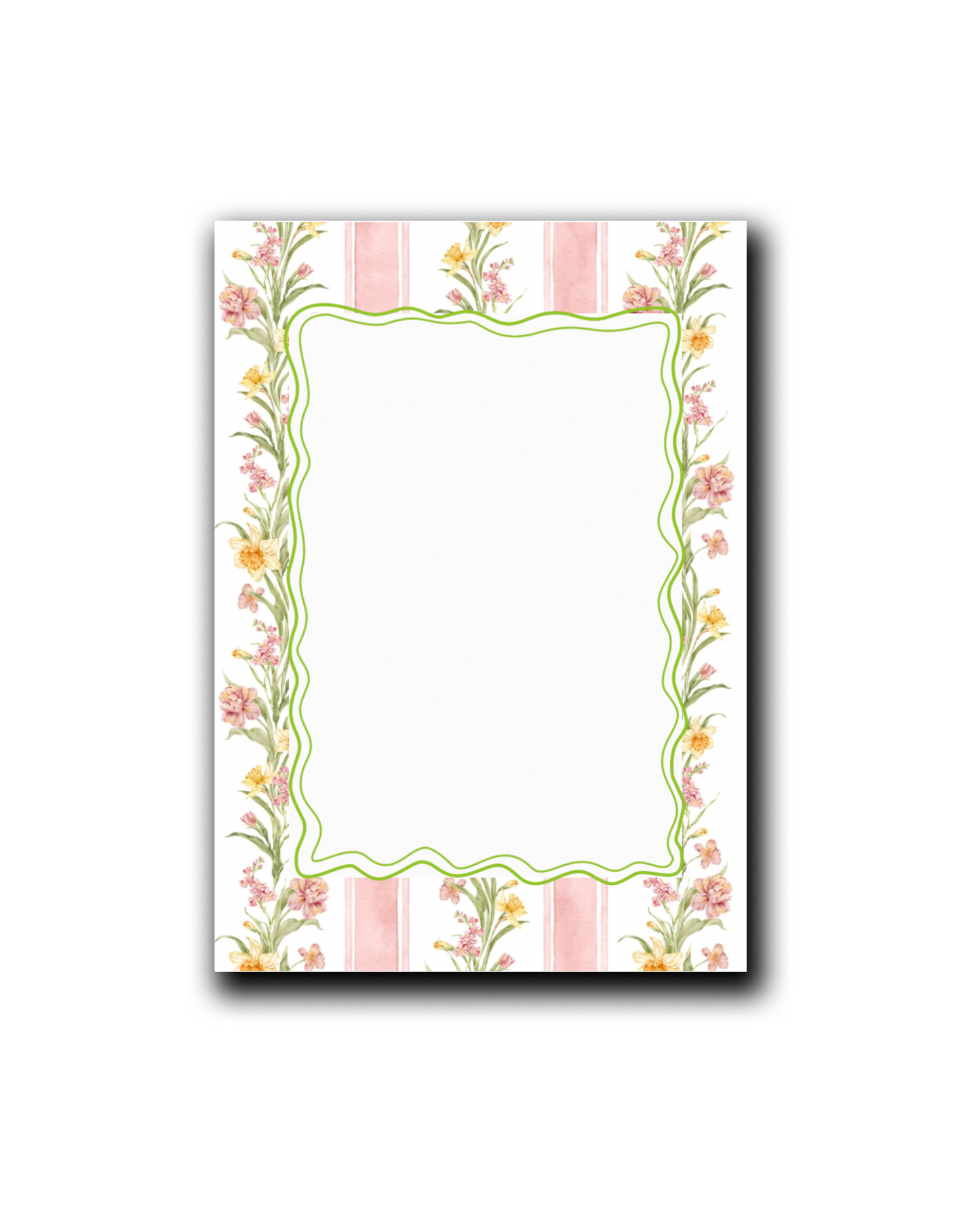 Floral Stripe Notepad