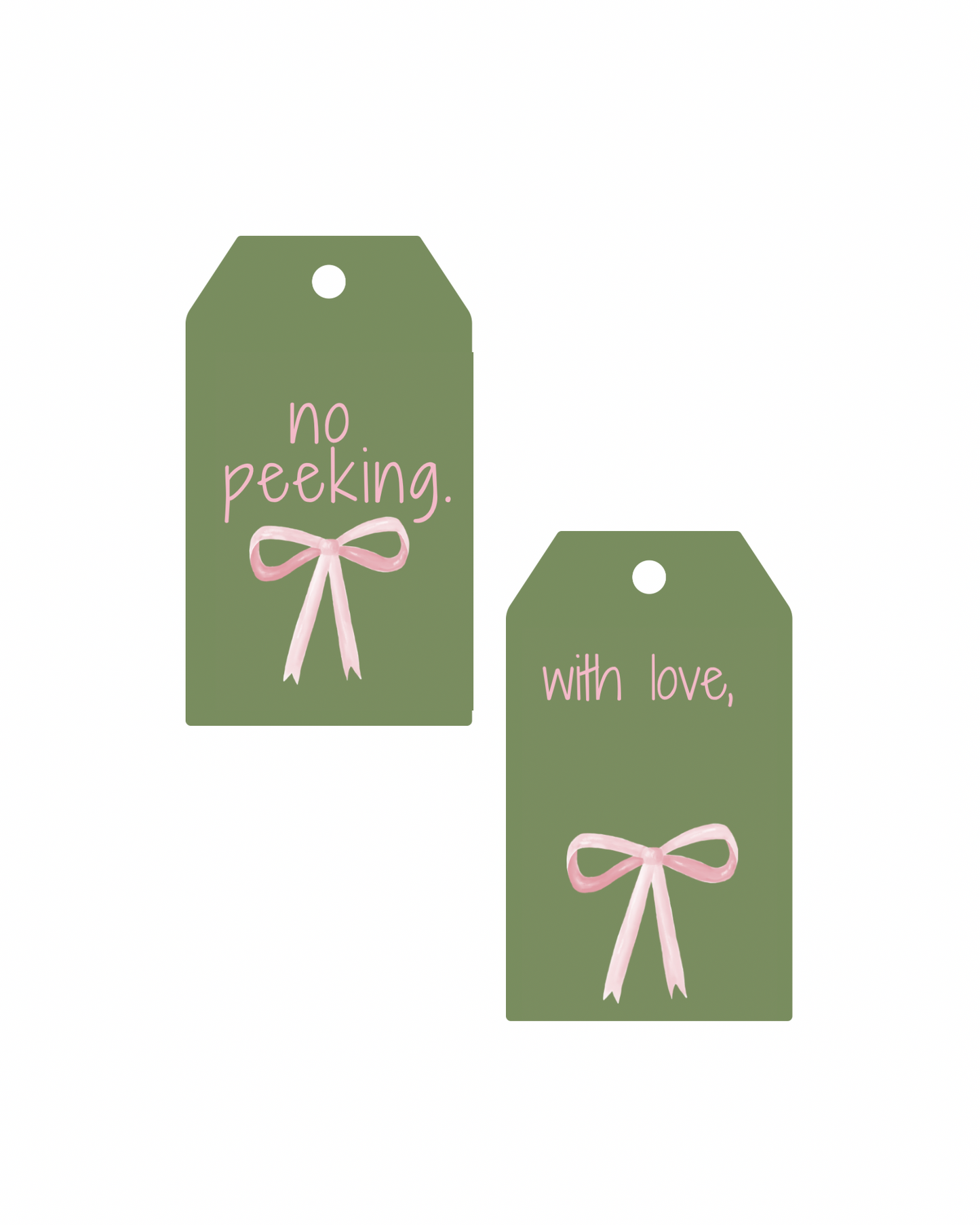 No Peeking Bow Gift Tags