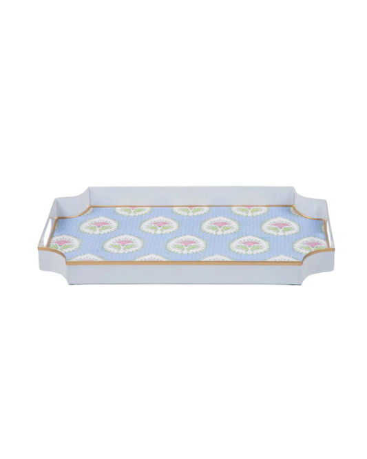 Periwinkle Floral Tray