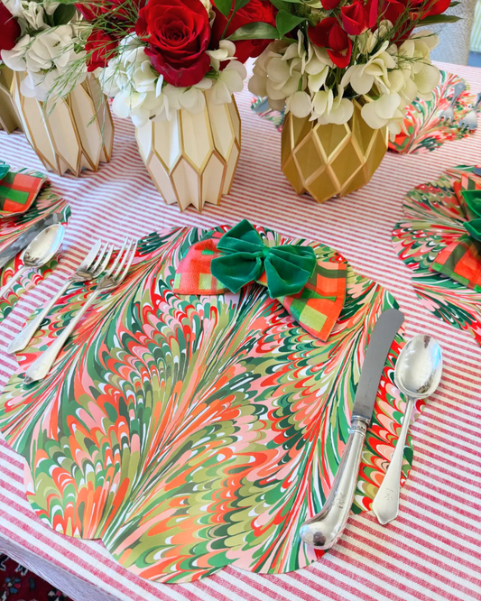 Holiday Marble Paper Placemats (24)