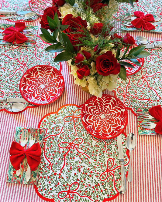Holiday Bow Paper Placemats