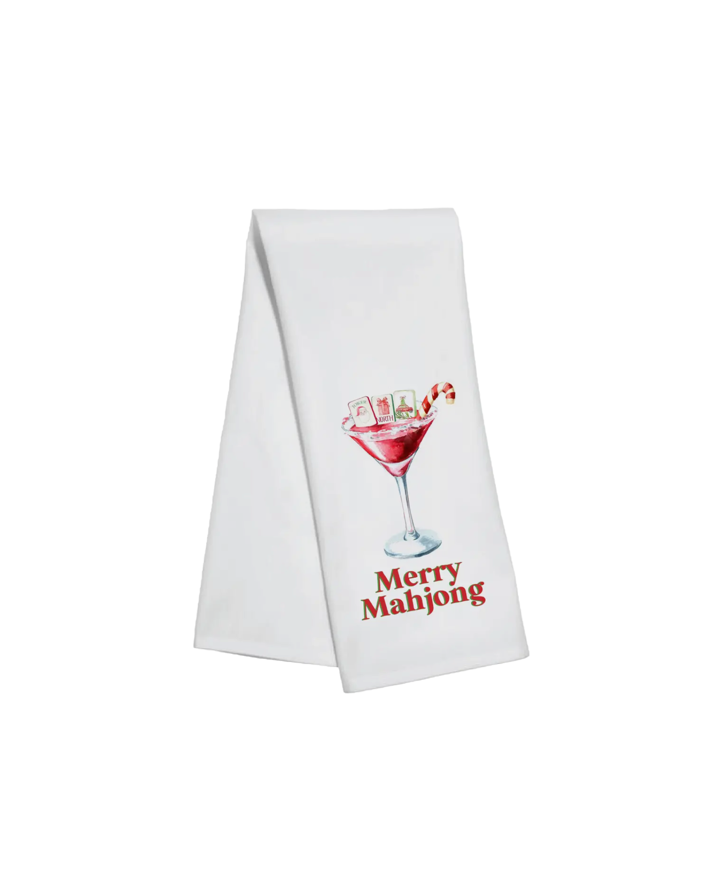 Merry Mahjong Tea Towel