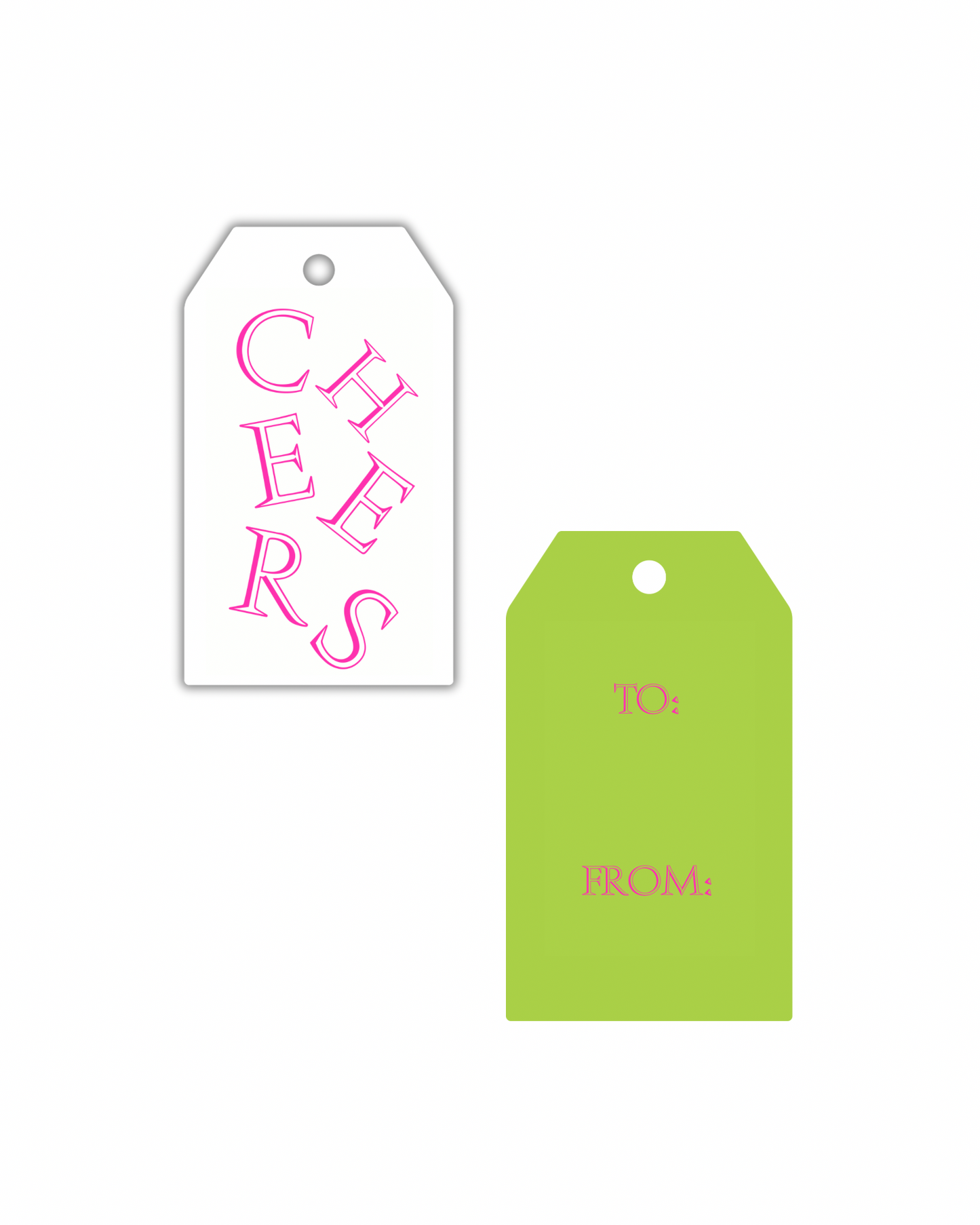 Pink Cheers Gift Tags