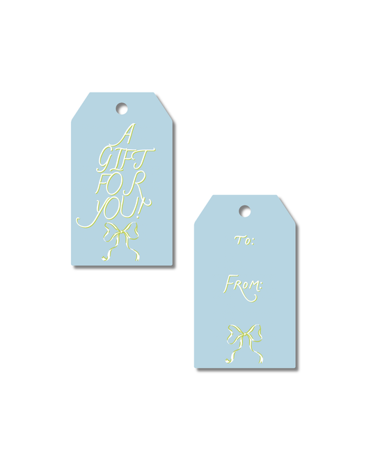 Blue A Gift For You Gift Tags
