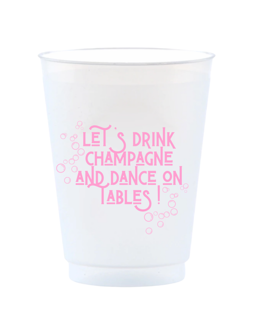Champagne Theme Reusable Frost Flex Cups