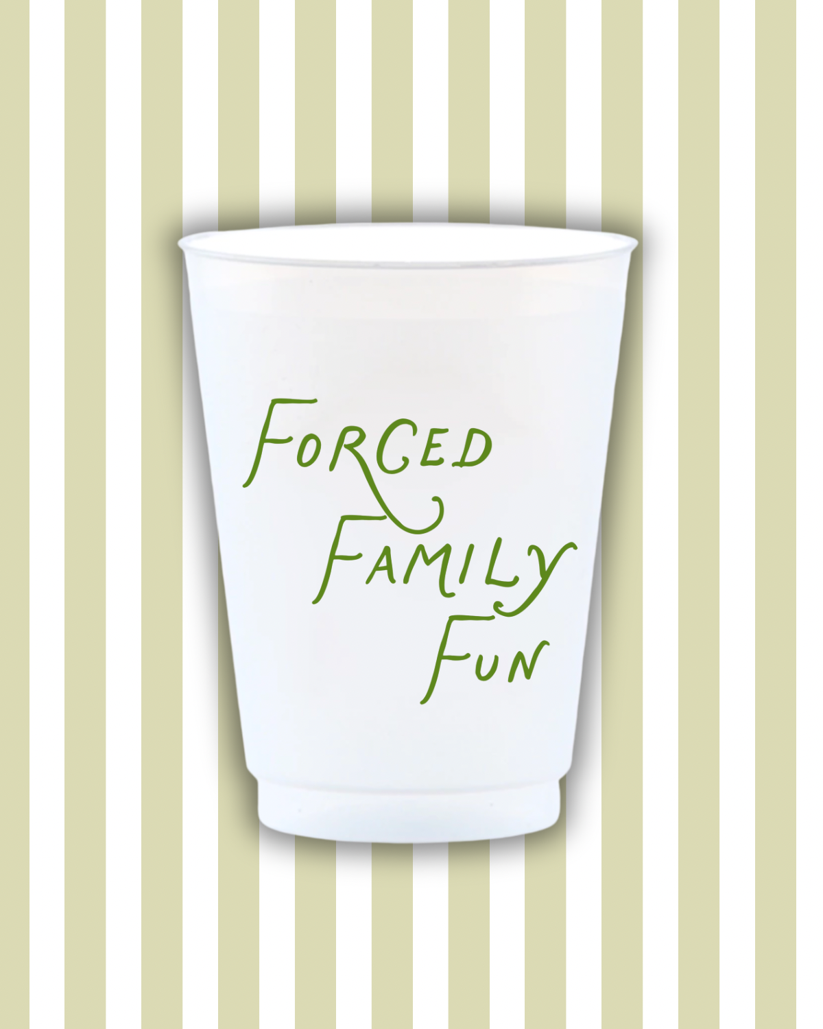 Green Forced Family Fun Reusable Frost Flex Cups