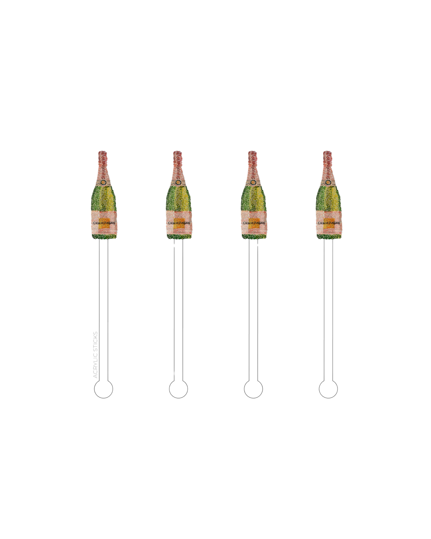 Champagne Acrylic Stir Sticks