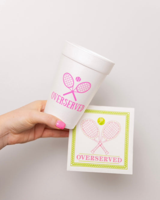 Overserved Tennis Styrofoam Cups