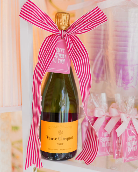 Pink Happy Birthday Gift Tags