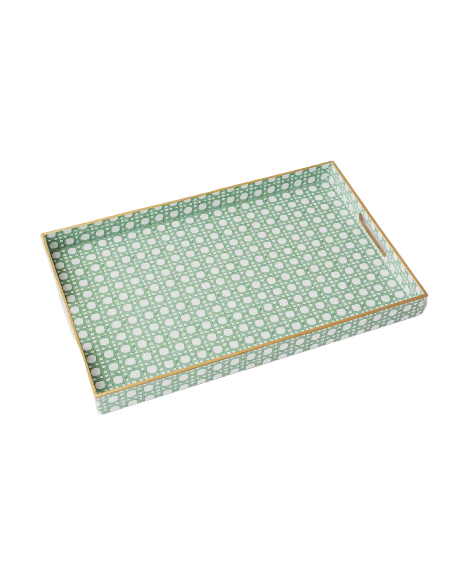 Large Green Cane Tray