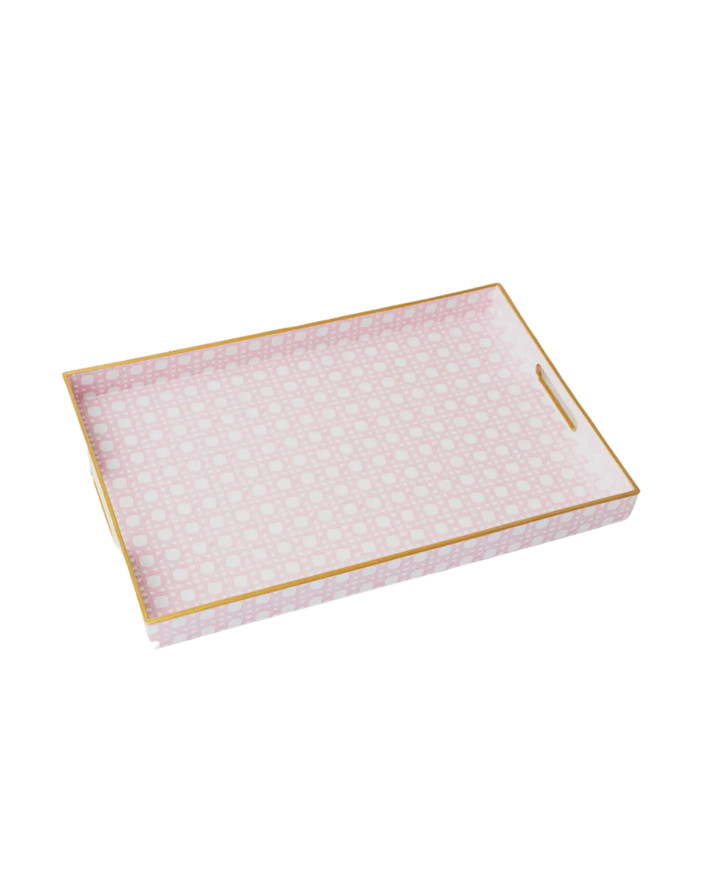 Large Pink Cane Tray