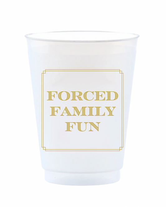 Gold Forced Family Fun Reusable Frost Flex Cups