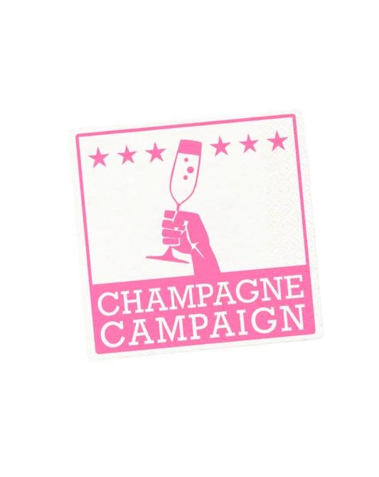 CHAMPAGNE CAMPAIGN Cocktail Napkins