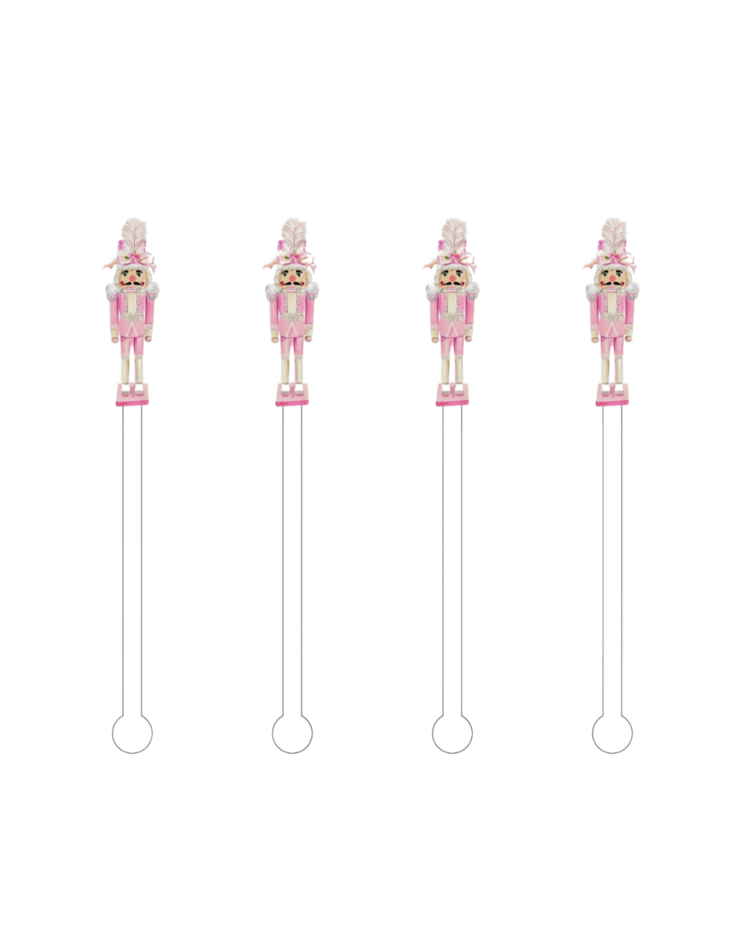 Pink Nutcracker Acrylic Stir Sticks