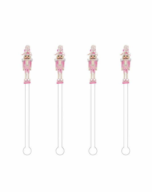 Pink Nutcracker Acrylic Stir Sticks