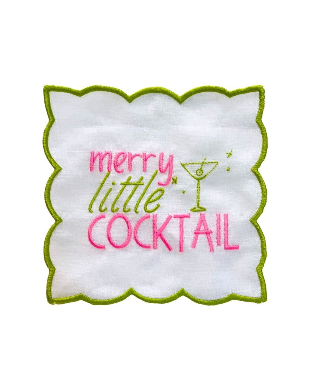 Merry Little Cocktail Linen Napkins (4)
