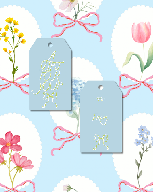 Blue A Gift For You Gift Tags