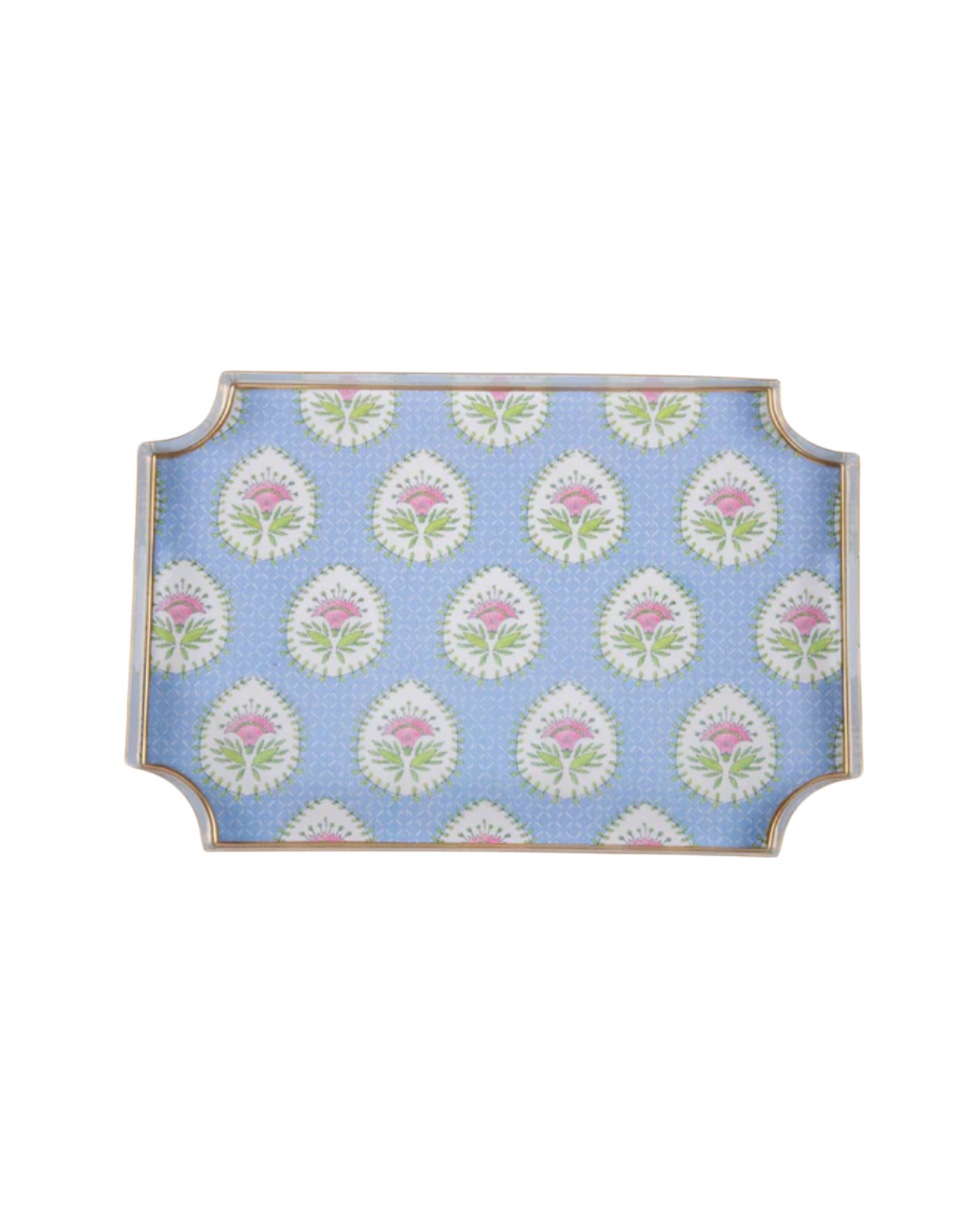 Periwinkle Floral Tray