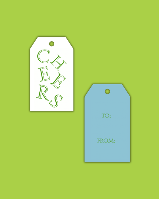 Green Cheers Gift Tags