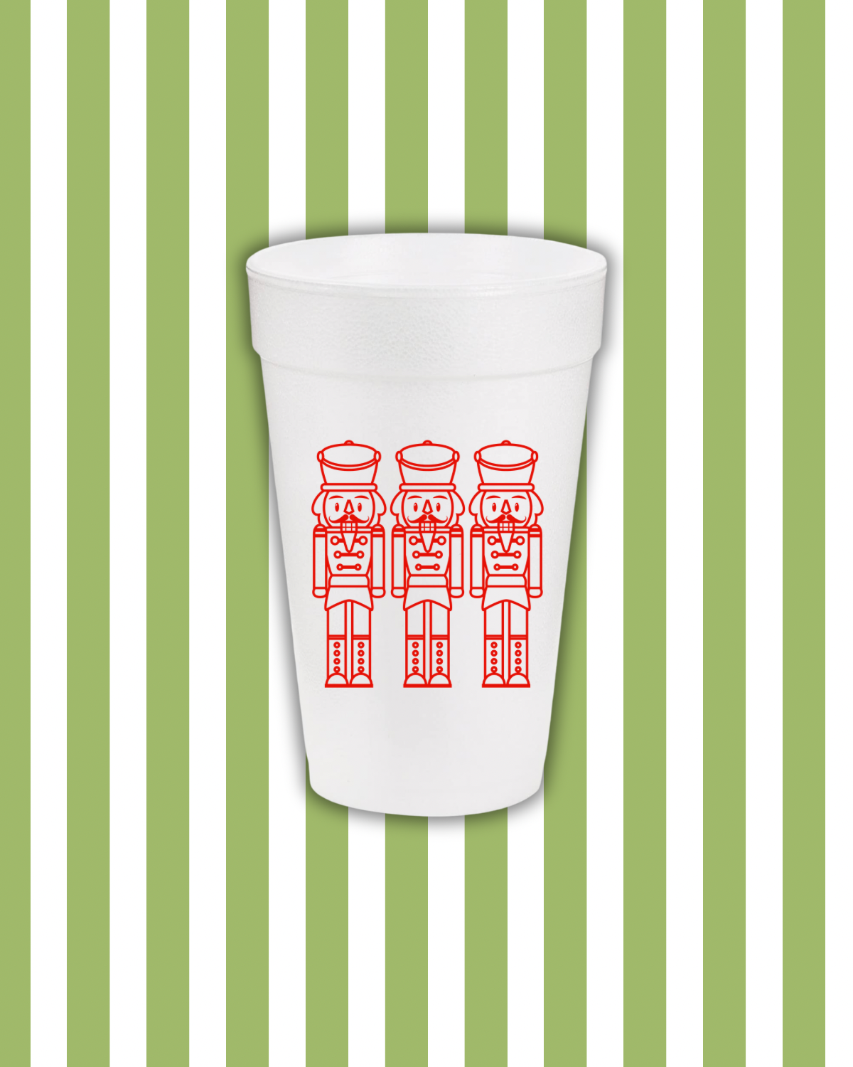 Nutcracker Styrofoam Cups