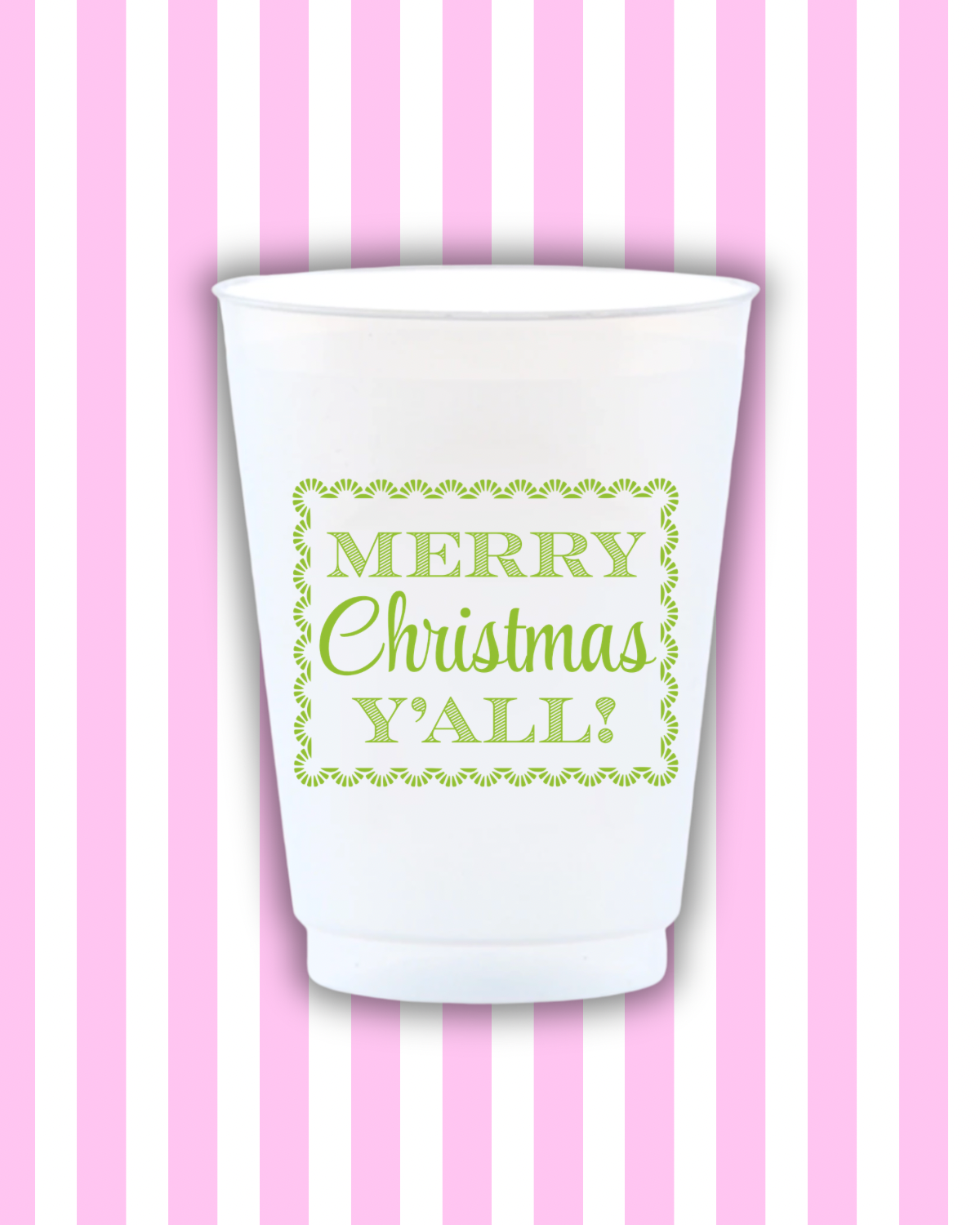 Merry Christmas Y’all Reusable Frost Flex Cups
