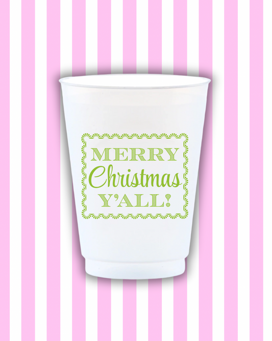 Merry Christmas Y’all Reusable Frost Flex Cups