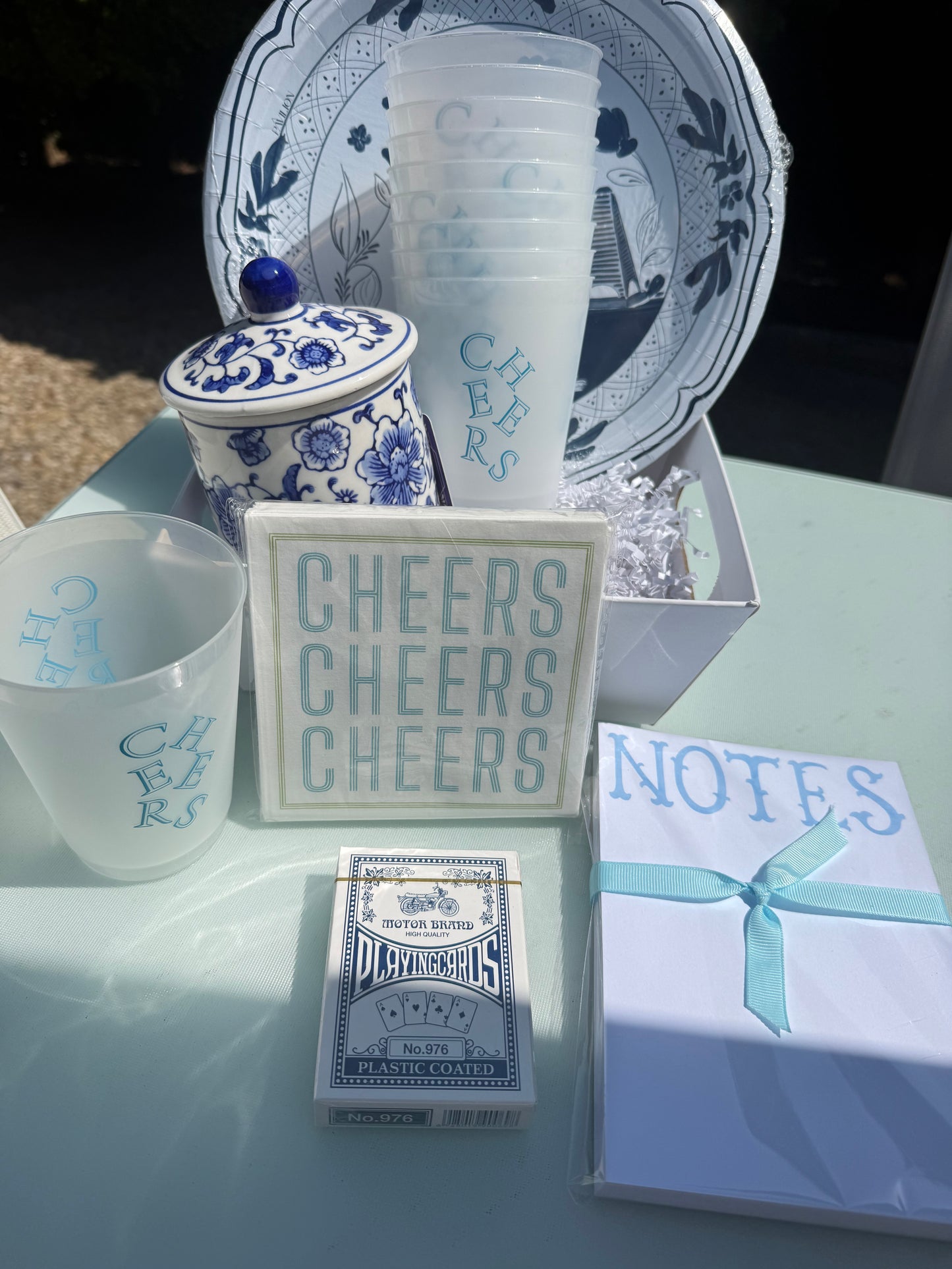Blue Gift Basket
