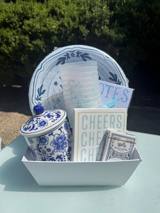 Blue Gift Basket
