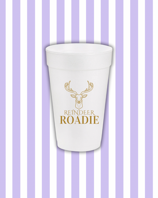 Reindeer Roadie Styrofoam Cups