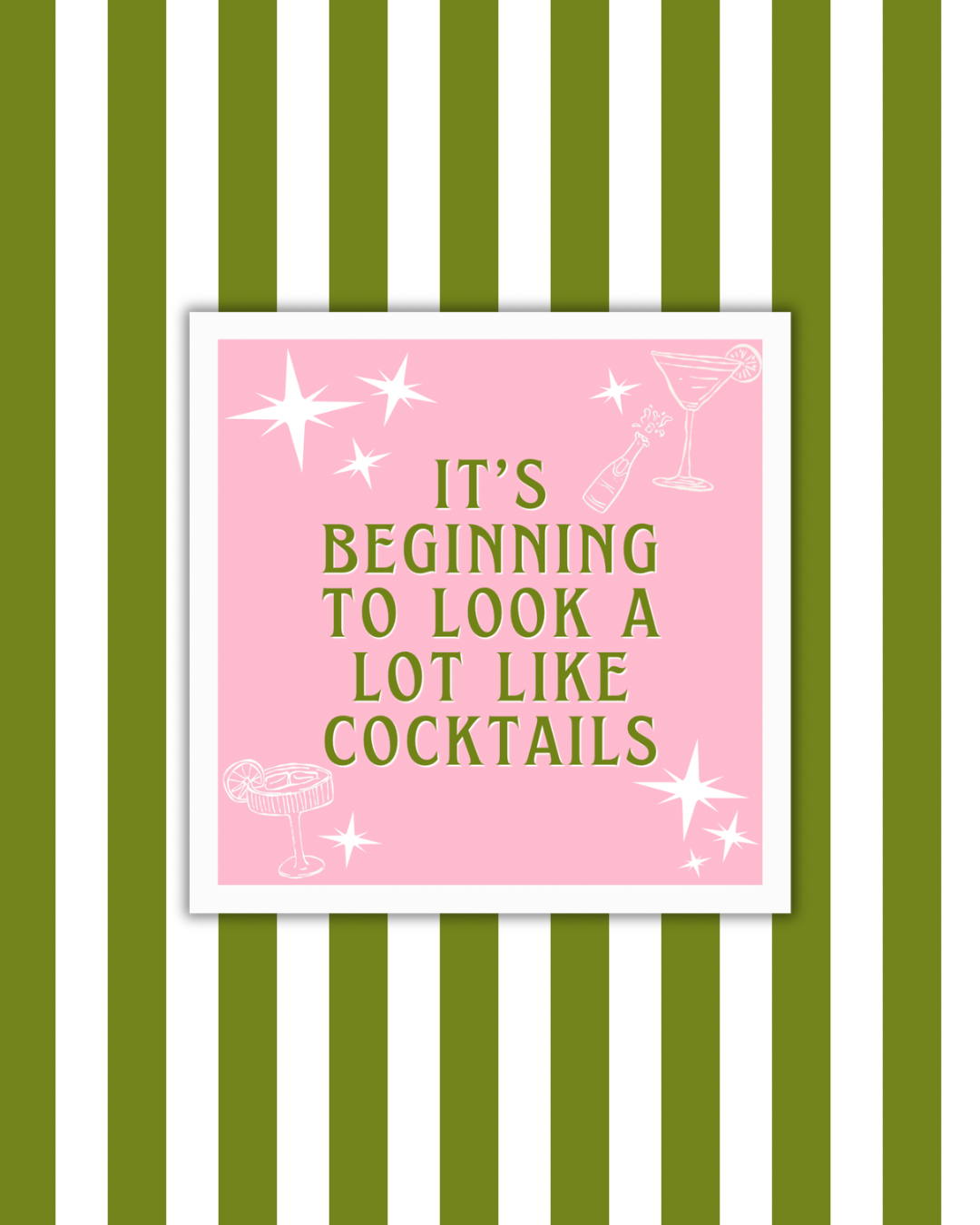 It’s Beginning To Look A Lot Like Cocktails Paper Party Napkins