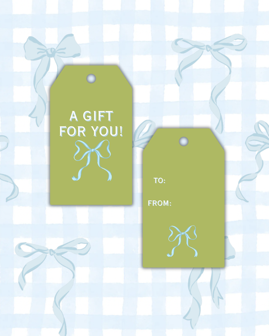 Green A Gift For You Gift Tags