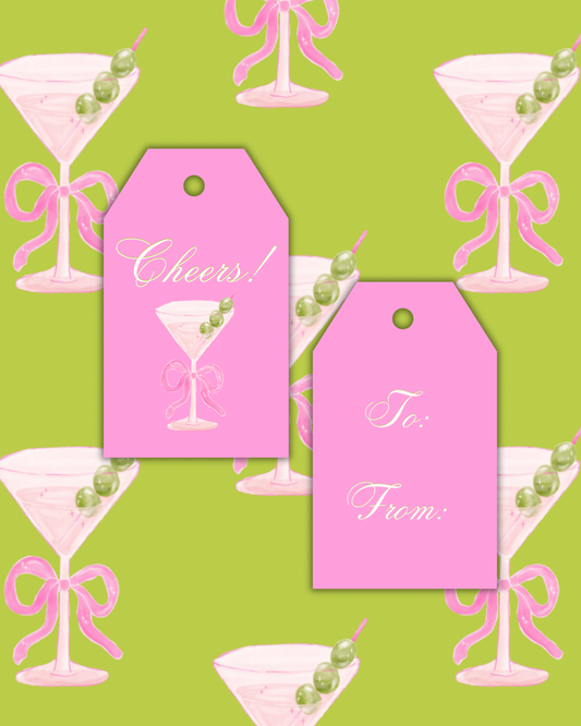 Cheers Martini Gift Tags