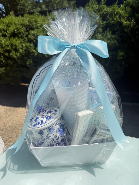 Blue Gift Basket