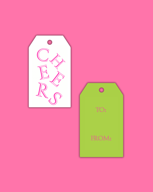 Pink Cheers Gift Tags