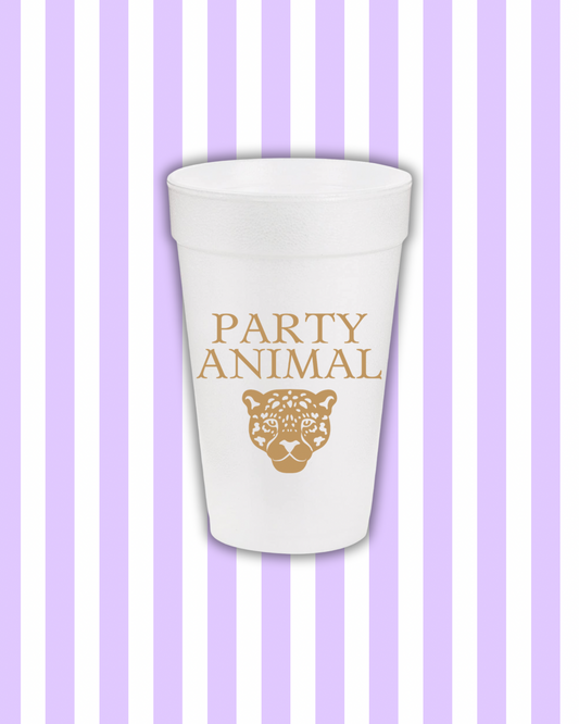 Party Animal Styrofoam Cups