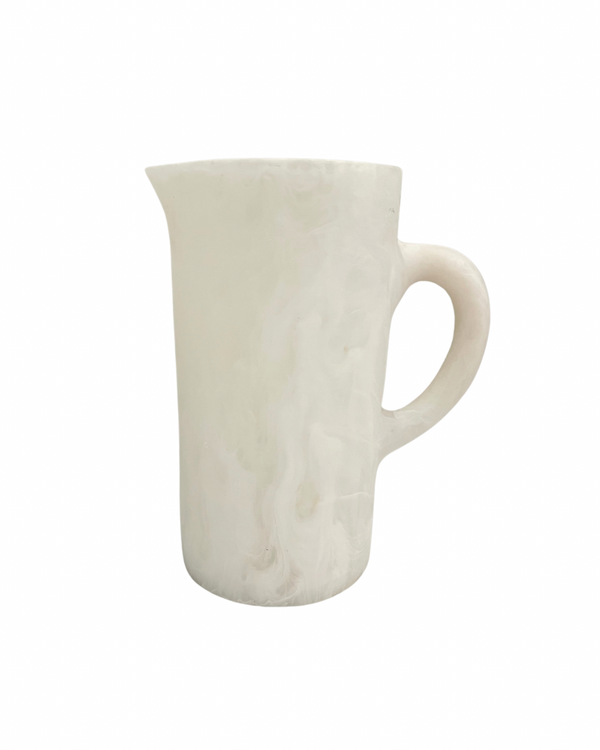 Large White Resin Pitcher RENTAL – perk