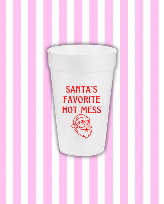 Santa’s Favorite Hot Mess Styrofoam Cups