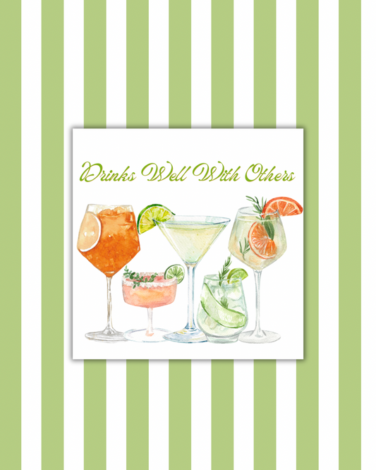 Drinks Well With Others Paper Party Napkins
