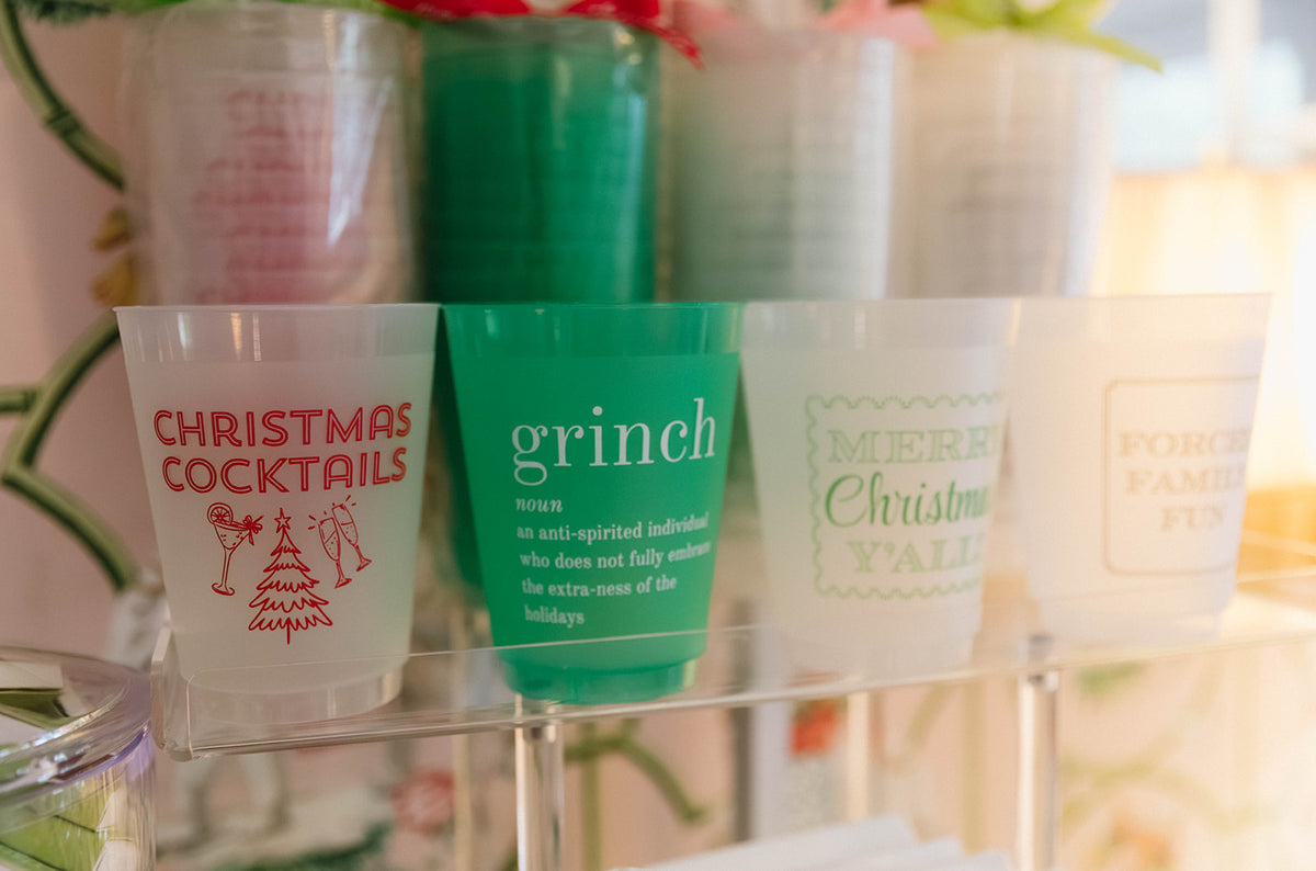Christmas Cocktails Reusable Frost Flex Cups
