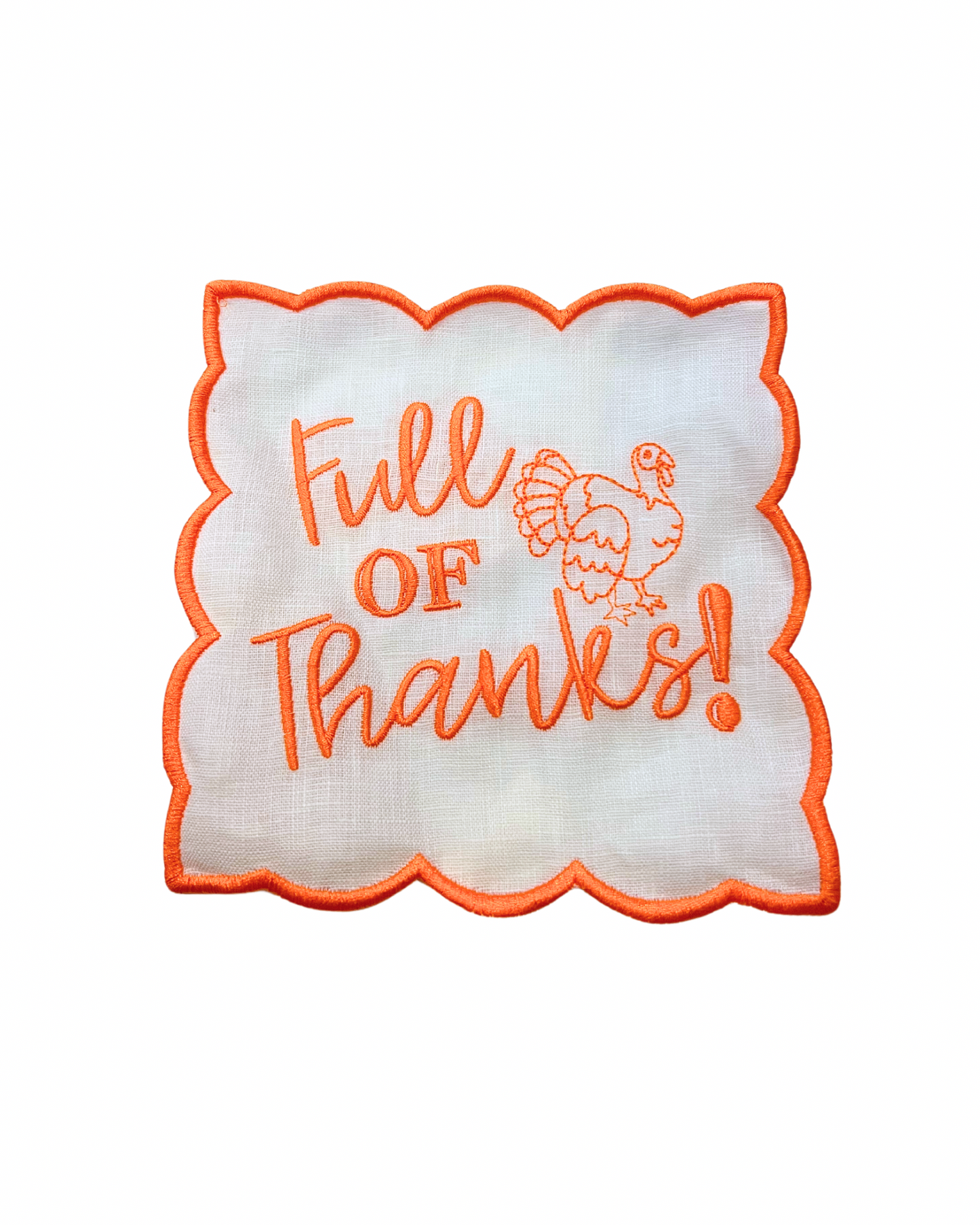 Full of Thanks Linen Cocktail Napkins