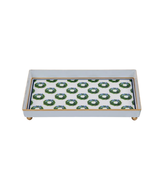 Small Wreath Holiday Tray