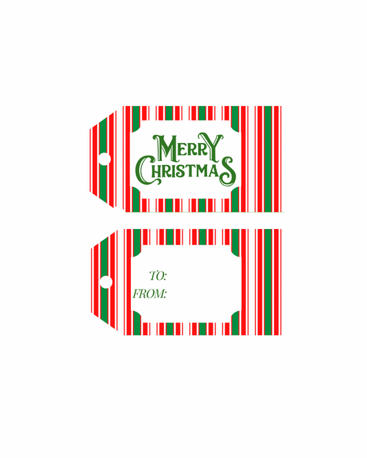 Merry Christmas Traditional Gift Tags